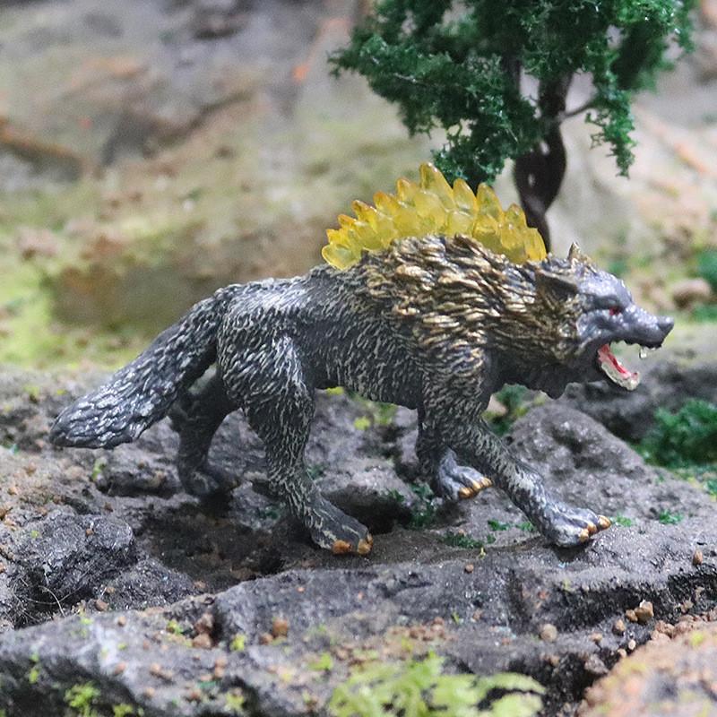 Children Mythical Animal Toy Model Plastic Realistic Snow Wolf Figurine For Kids Educational Play
