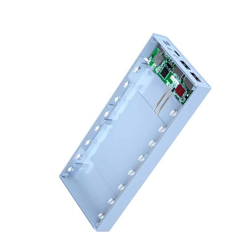 8x18650 Battery Storage Box PD Quick Charge Power Bank Case Support Wireless Charging/Quick Charging Functions