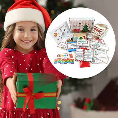 Weihnachtsgeschenkbox-Set Weihnachten Themenmuster 27 Tage Countdown Auffällige Atmosphäre Weihnachtskarton-Set Innen-Außen-Dekor