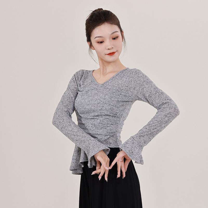 Adult Long-Sleeve Dancewear for Autumn/Winter – Modern & Classical Dance Practice Top