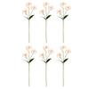 Artificial Lily Bouquet 6pcs with 3 Heads Each for Wedding Decorations and Elegant Home Office or Dining Table Arrangements