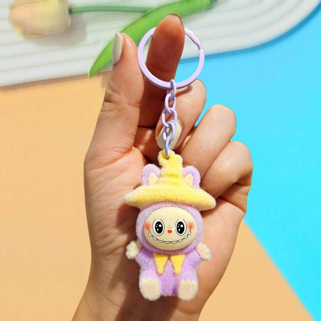 Keychain DIY Jewelry Accessories Three-dimensional Doll Cute Grain Tide Play Car Bag Pendant