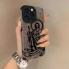 San Judas tadeo Lambskin Leather Phone Case For iPhone 17 Pro Max Air 16 15 14 13 12 11 Pro Max Plus X XS MAX XR Hard Back Cover