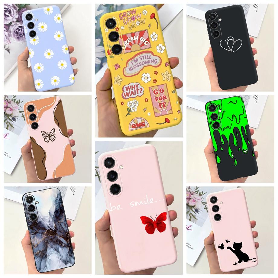For Samsung S24+ S24 Plus Case Cover Samsung Galaxy S24 Ultra Pro Capa Camera Protector Shockproof TPU Soft Fundas With Pattern