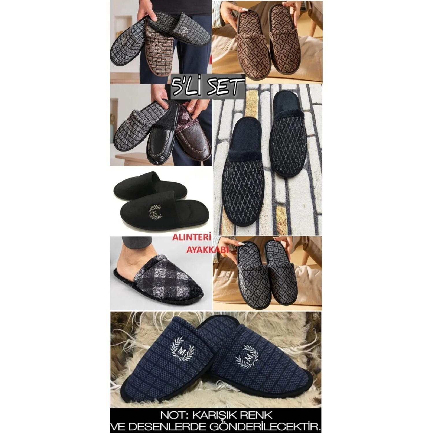 

5-piece Winter House Slippers Guest Slippers Dowry Bundle Slippers 41