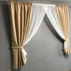 Perdele scurte moderne din tul pentru dormitor Voile elegante din tul poliester perdea transparentă pentru camera de zi Camera copiilor ALBO 400x170 cm