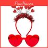 Valentine Heart Headband With Glitter Embellishments For Womens Party Decor