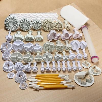 Tatlı Dekoratörler Moda Kek Kalıp Seti Fondan Sugarcraft Piston Çerez Kesici Pişirme Kalıp Kalıp