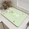Non-Slip Diatomite Kitchen Mat, Absorbent Sink Drain Pad Quick Dry Washable Countertop Placemat Heat Resistant Home Decor