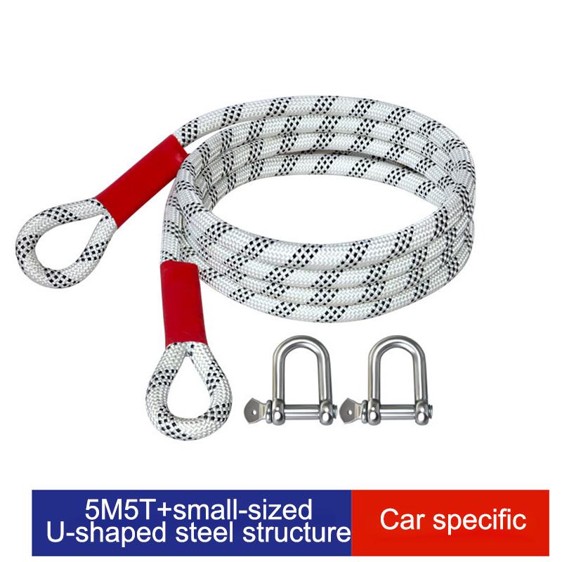 18-ton heavy-duty tow Rescue Towing Rope for Off road vehicle SUV sedan, sturdy and durable,equipped with a strong hook towing