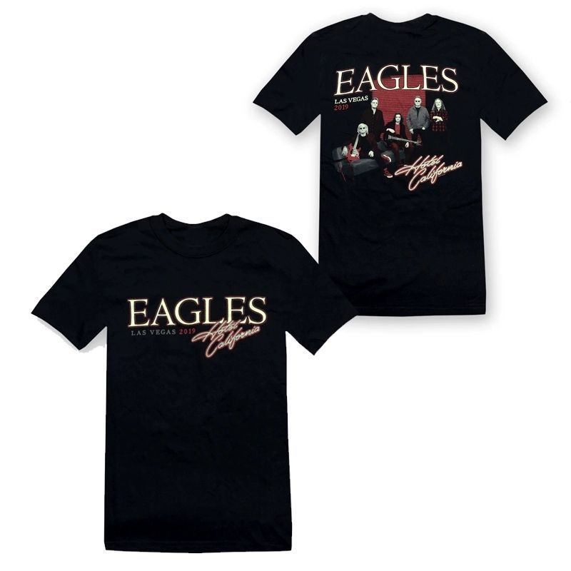 

Eagles Bands Rockin At The California Inn Album From The 1970s American Retro Motorcyclethemed Mens Short Tshirt S разноцветный