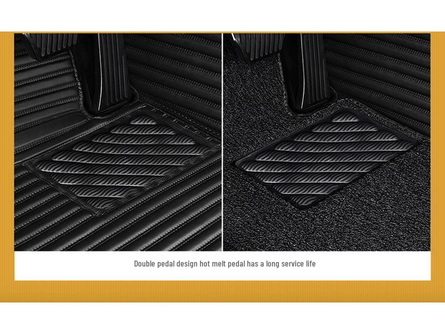 Custom Eco-Friendly Double-Layer Silk Ring Car Floor Mats for 5-Seater Models, Odorless and Full Coverage.