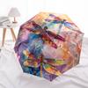 1 PC Automatic Folding Umbrella - Beautiful dragonfly Pattern, Portable & Foldable Design with 8 Ribs, Christmas Birthday Gifts