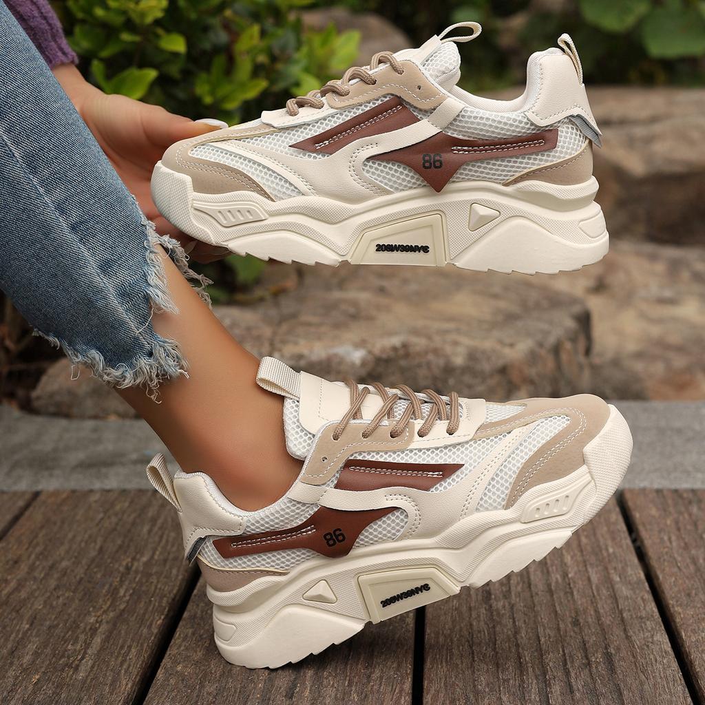 Fashion Women Shoes 2024 New Dirt-resistant Fashion Comfortable Loafers Breathable Lightweight Lace Up Sneakers Women Zapatos De Mujer