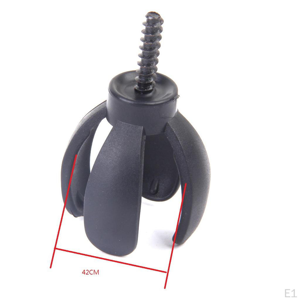 4-Prongs Golf Ball Pick Up Claw, Retriever, , Pickup Tool Putter Grip Attachable - Black