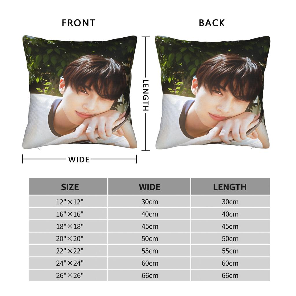 Byeon Woo Seok Pillow Cover Square Cushion Cover Funny Pillow Case For Couch Sofa Bedroom