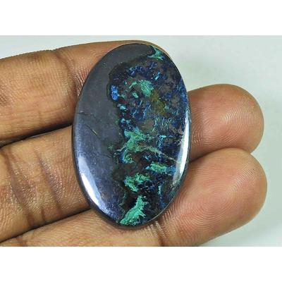 23X39X5MM Natural Shattuckite Oval Cabochon Loose Gemstone for Jewelry 74Cts SK-4457