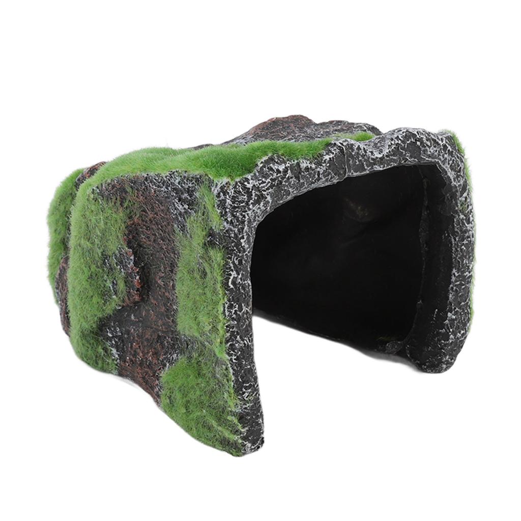 Reptile Hideout Cave Resin Tortoise Cave Basking Platform Aquarium Decor for Gecko Spiders Frogs Turtles