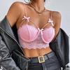 Nová, krajkou zavinutá sexy košilka slim Fit s rybí kostí bez zad