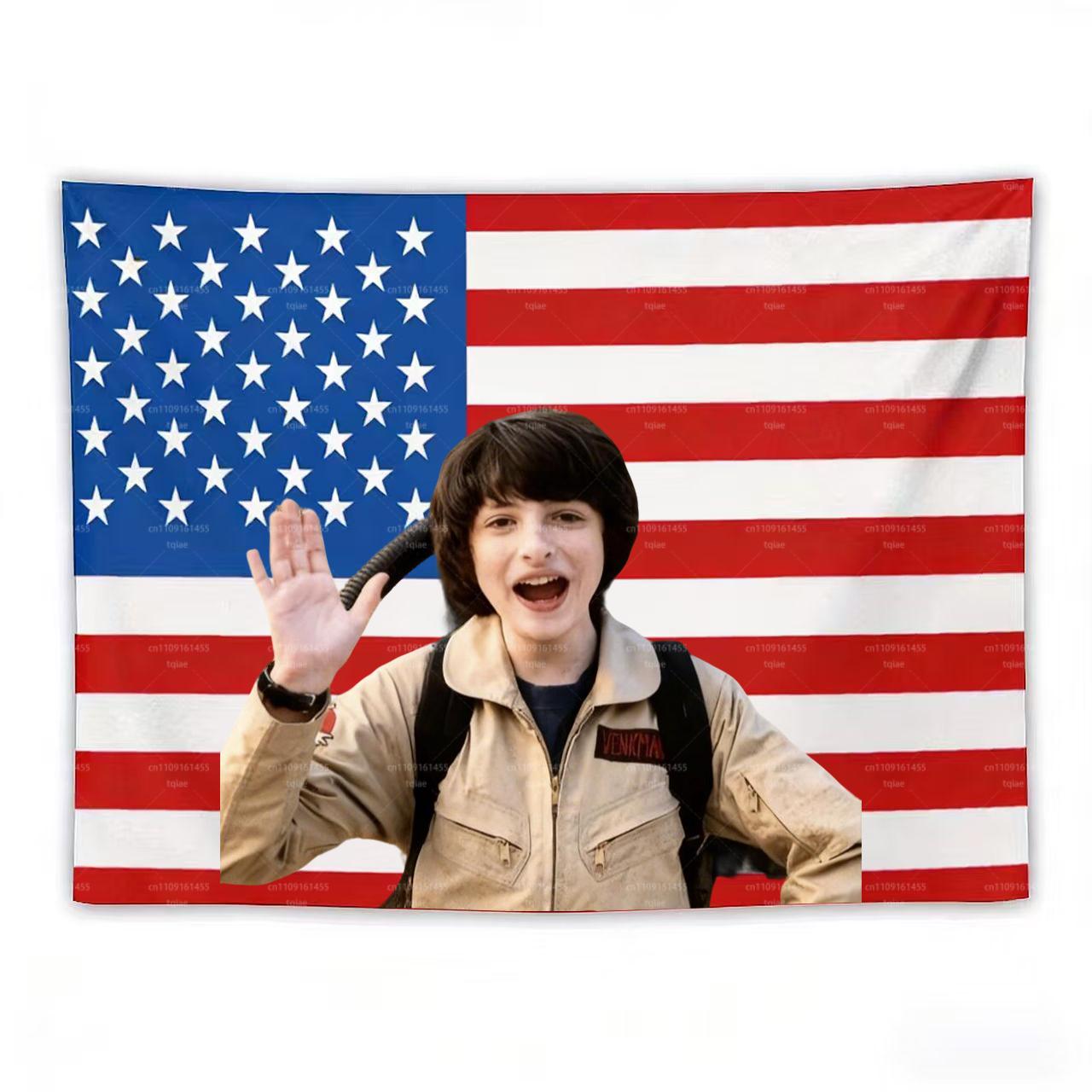 

1pc ST MMike Flag Tapestry Movie Themed Bedroom Living Room Bar Restaurant Party Wall Decor 74x94cm(29x37in)