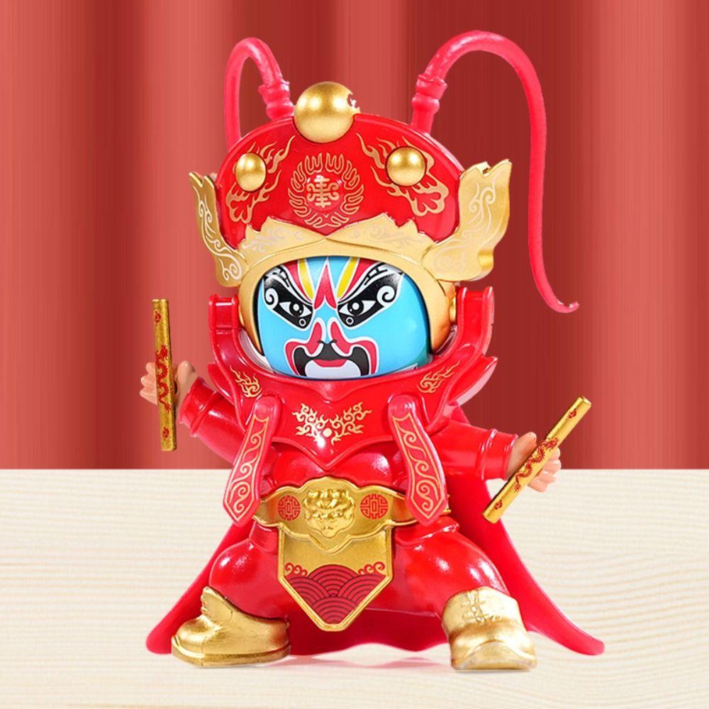 

Traditional Face Changing Toy Chinese Opera Face Makeup Toy Friends Birthday Gifts червоний
