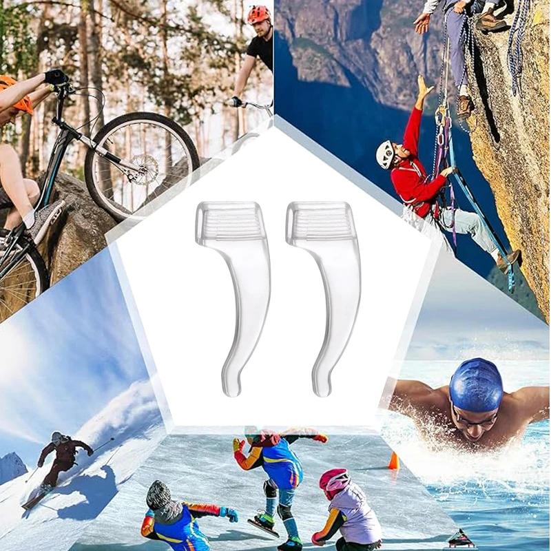 5pairs PVC Anti-Slip Ear Hook Glasses Black Transparent Leg Ear Brackets Sunglasses Anti-fall Eyewear Holder Accessories