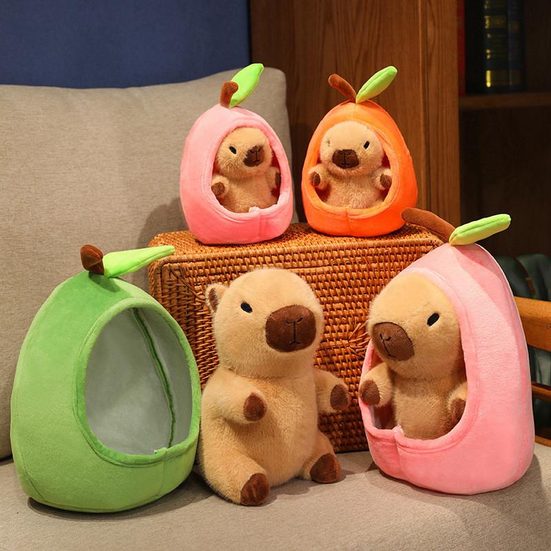 Capybara Fruit Nest Cartoon Plush Toy Girls Gift For Children Bedroom Decor