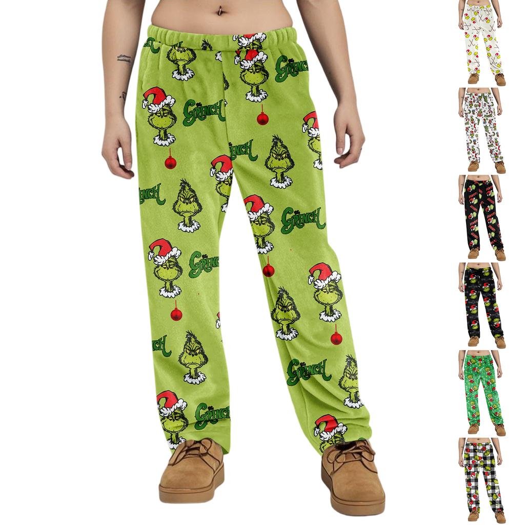 Pyžamové kalhoty Noční prádlo Ležérní Stahovací šňůrka Elastický pas Kalhoty Pohodlné Rovné Jóga Volné Kalhoty