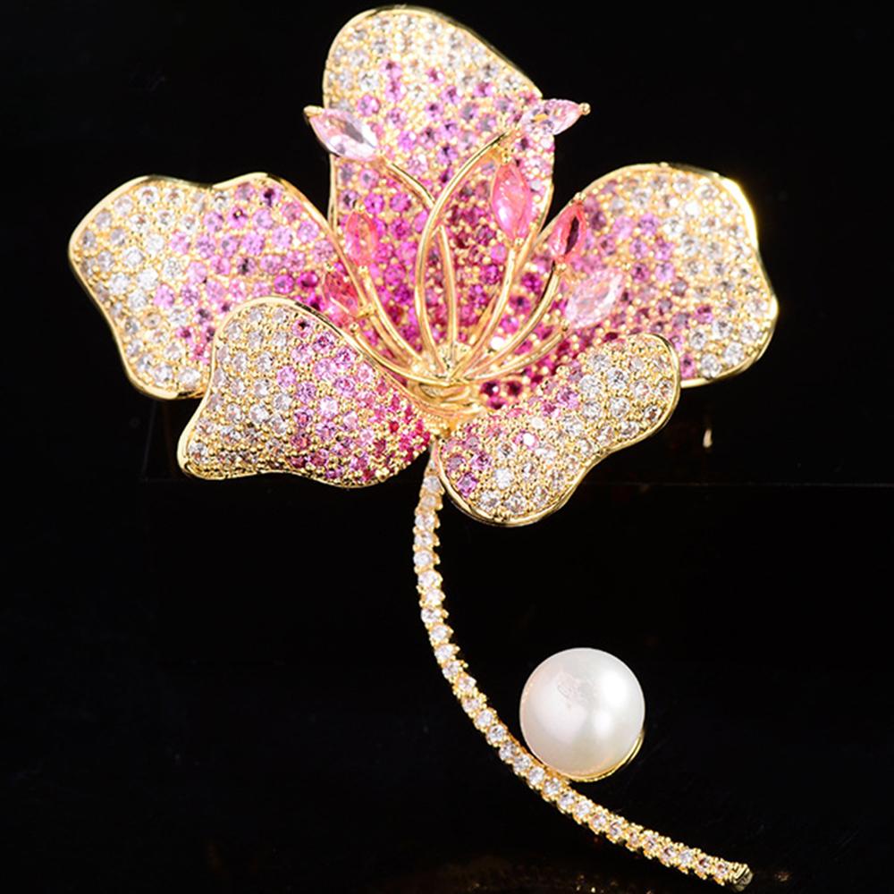 Модная хрустальная брошь-булавка со стразами, броши из жемчуга, свадебные подарки на вечеринку красный