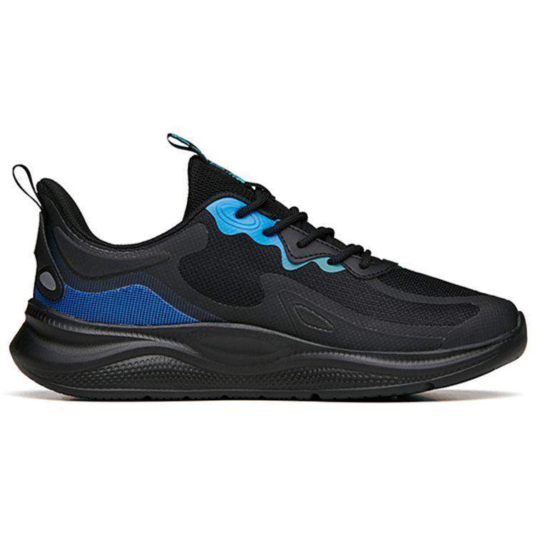 Anta Lingyun 2 Comfortable Non-Slip Wear-Resistant Breathable Low-Top Running Shoes Men Sneaker Black Blue 112145541R-4