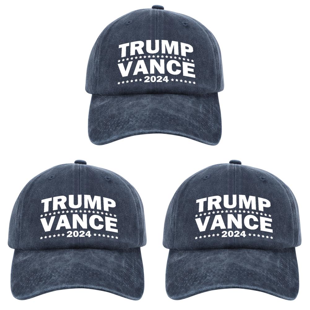

Кепка Trump Vance 2024 года с вышивкой, регулируемая кепка для папы для мужчин и женщин (Темно-синий)