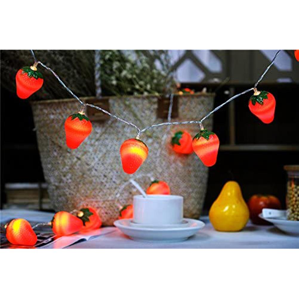 3 Meters 20LED Strawberry String Lights Battery Powered Indoor Outdoor Lighting Lamp for Wedding