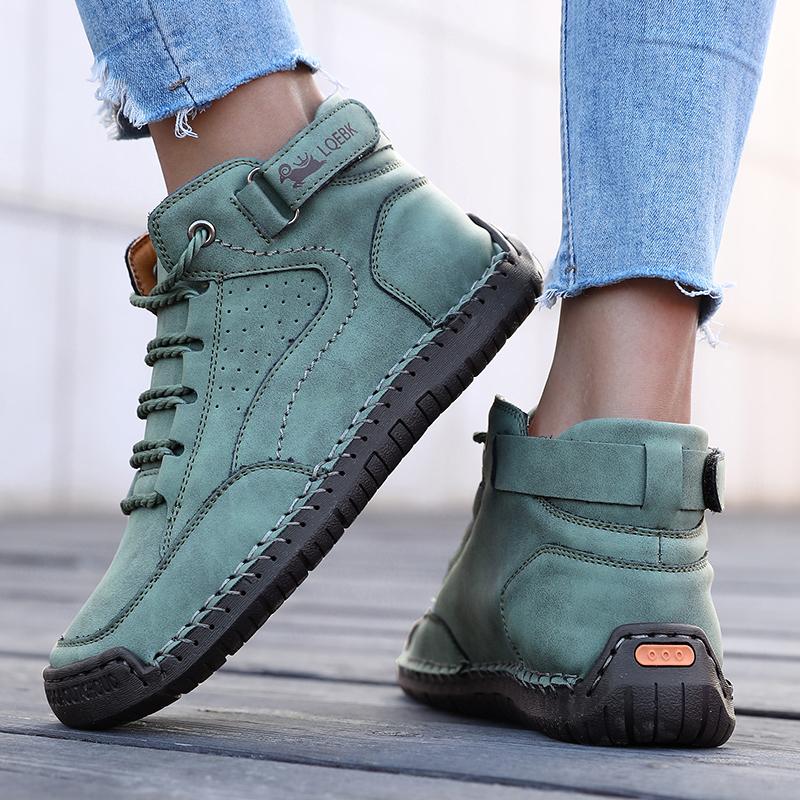 Retro Women's Boots Classic Fashion Design Breathable Casual Loafers Handmade Leather Soft Comfort Spring/autumn Women Sneakers