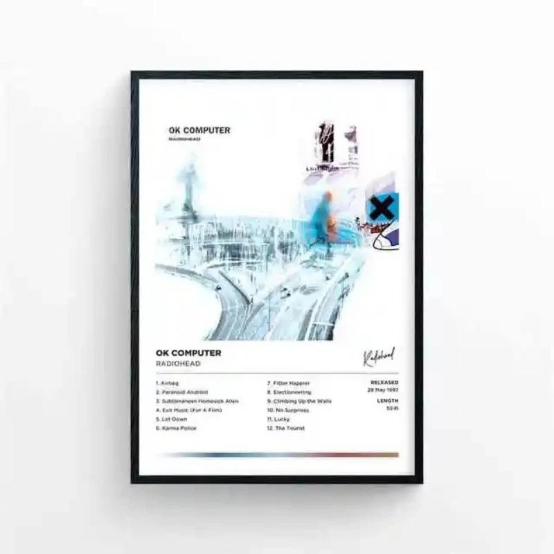 The Bends Coperta Album Muzică Rock Fierbinte Cântăreț Trupa Radiohead Postere Pentru Cameră Bar Pictură pe Pânză Artă Decor de Perete Acasă Cadou