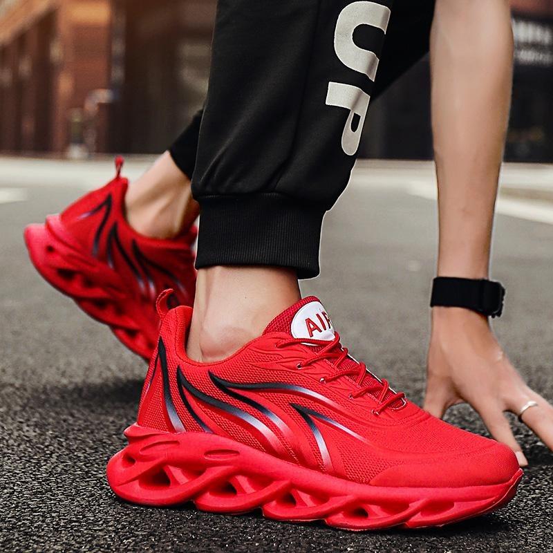 Men's Flame Printed Sneakers Comfortable Running Shoes Outdoor Men Athletic Shoes