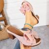 Women's Block Heeled Peep Toe Sandals - Stylish Slip On Heels for Going Out and Casual Summer Wear