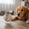 Herzförmige Aufbewahrungsflasche für Tierhaare Glas-Gefäß für Tierhaare Andenken Tierkremation
