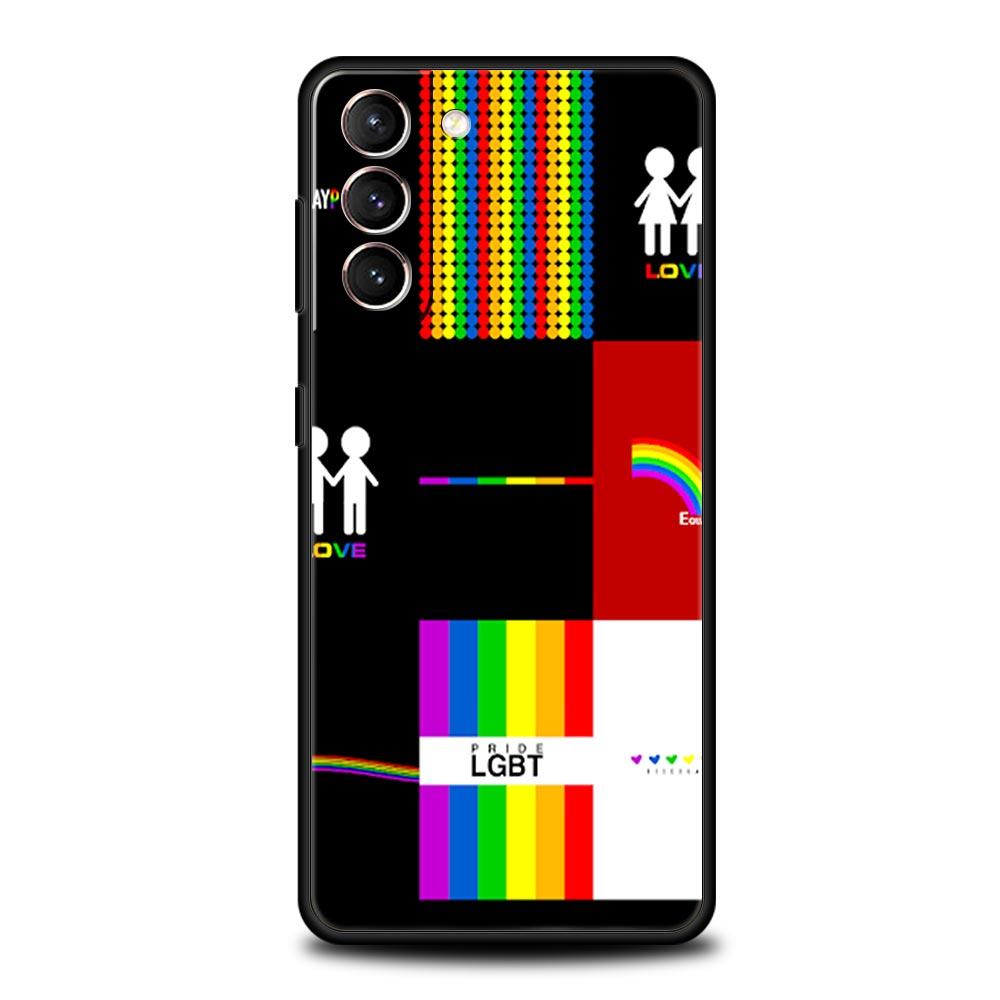 Gay Lesbian Rainbow Pride Phone Case Cover for Samsung Galaxy S25 S24 S23 S22 S20 S21 FE Ultra S25 Edge S10 Plus Soft TPU Shell