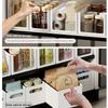 4 Pack White Storage Box with Handle Clear Panel Durable Waterproof Stacking for Organizing Kitchen Cabinets and Drawer Dividers