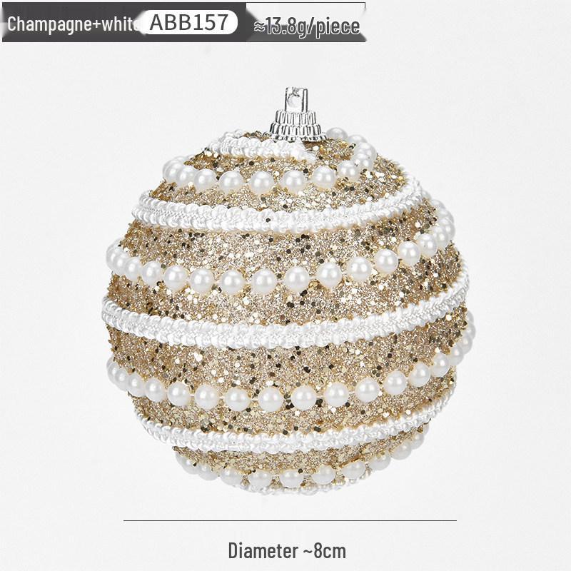 Gangheng 8CM Pearl Foam Christmas Tree Decor Ball Ornament