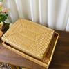 Side Handles Serving Tray Woven Craft Decorative Tray Multi Functional Tray with Handles  Picnic