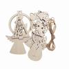10PCS Wooden Christmas Ornaments Wood Slices DIY Blank Hanging Ornaments Kit for Crafts Centerpieces Christmas Tree Decorations