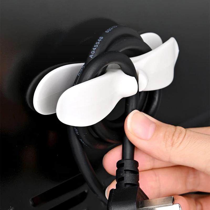 6PCS Kitchen storage wire winder, household traceless plug fixed power cord organizer wire and cable management home storage tools