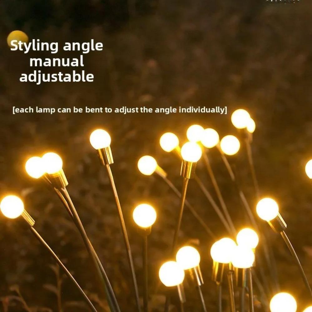 Solar Firefly Lights with 6/8/10 LEDs Starlight Swaying Garden Landscape Ambiance Lights for Patio Trail Outdoor Decor