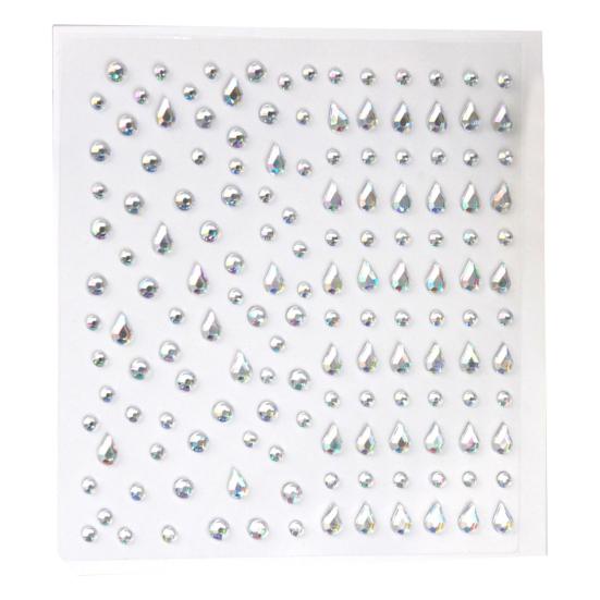 Colorful Rhinestone Stickers for DIY Crafts Star Moon Gem Stickers for Scrapbooking & Journaling Self-Adhesive Sparkling Gems for Card Making