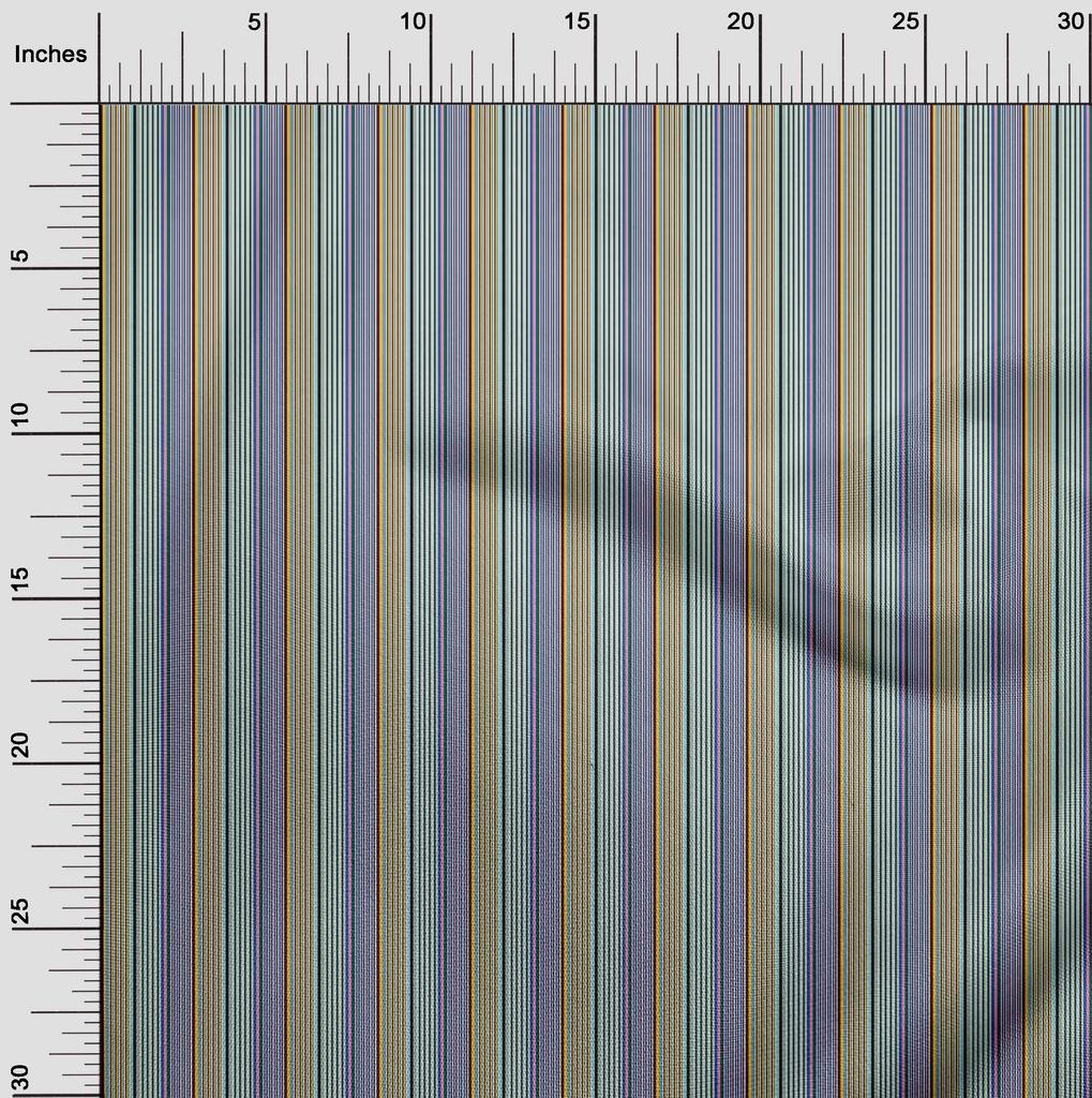 oneOone Bomull fleksibelt stoff flerfarget stripe trykt stoff 1 Yard 40 tommer