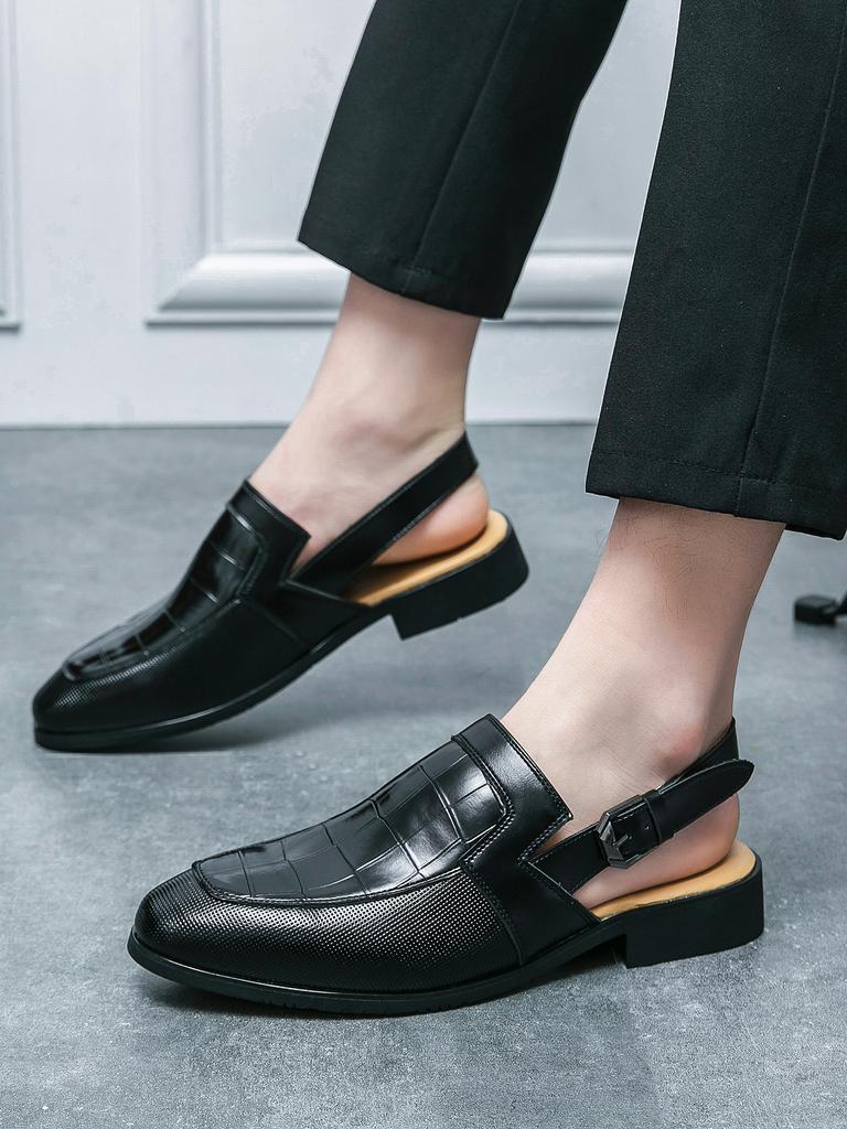Summer breathable European and American personalized buckle sandals and slippers leather shoes Men's shoes for wedding parties