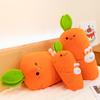 Cute strap carrot rabbit plush toy girl sleeping pillow baby side sleeping pillow sofa cushion