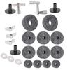 23Pcs Drum Felt Pad Cymbal Kit Non Slip with Base Wing Nuts Washer Percussion Accessories