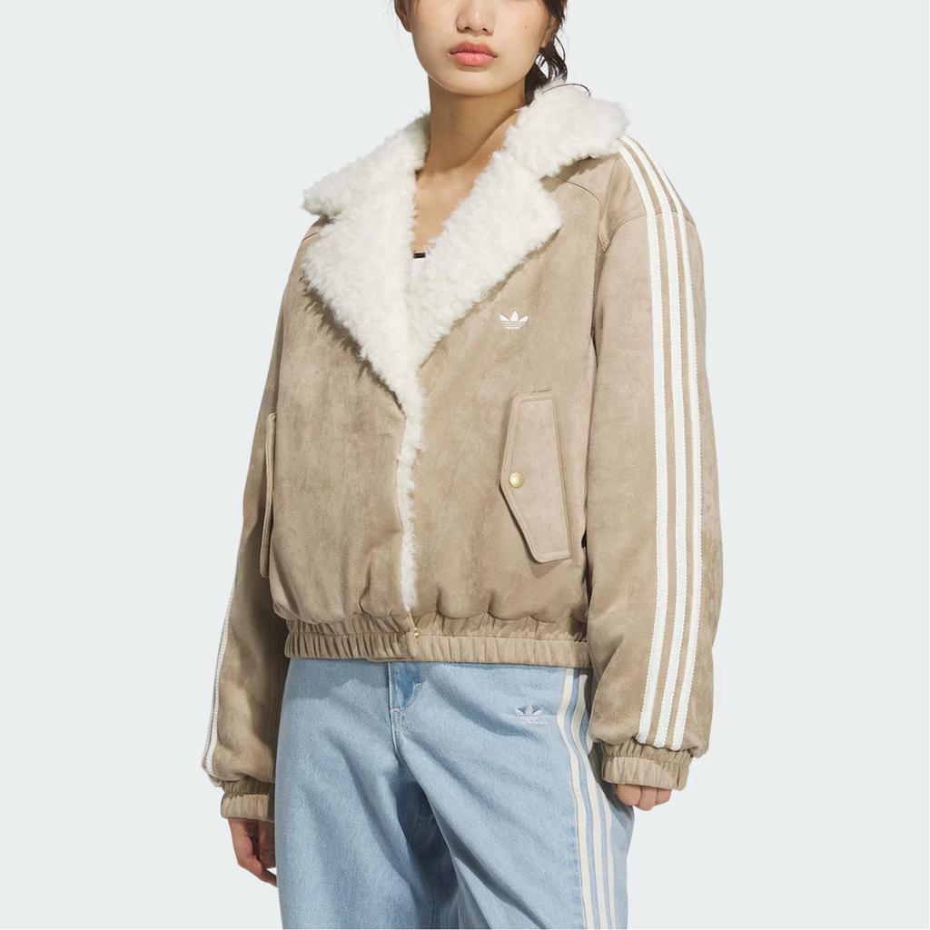 adidas Originals RETRO Puffer Jacket Women's Shadow Khaki Brown JL8439